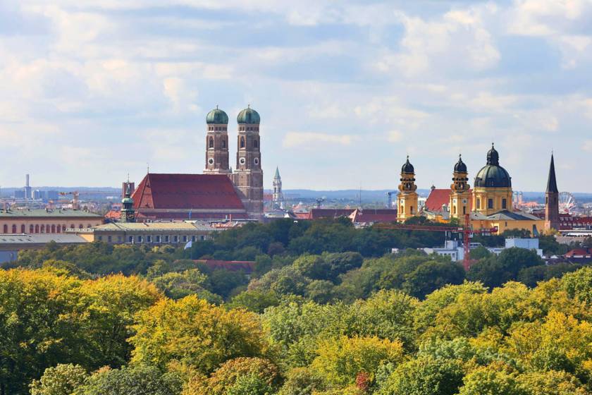 Panorama Frauenkirche Theatinerkirche 2384s